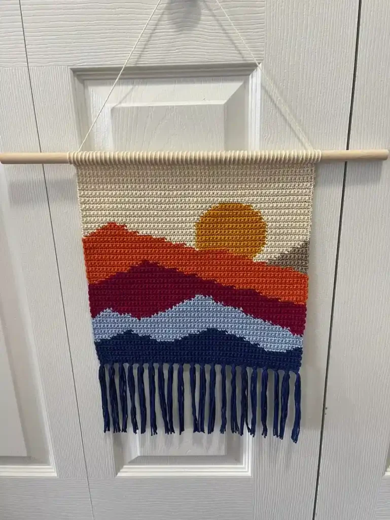 25 Crochet Wall Decor Ideas to Add Handmade Charm to Any Room smallhometours.com 16