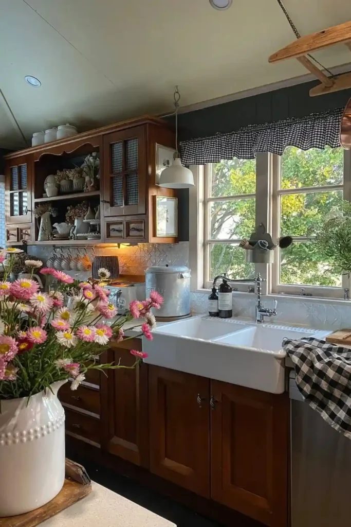25 Kitchen Window Curtains Ideas to Instantly Brighten Your Space smallhometours.com 3