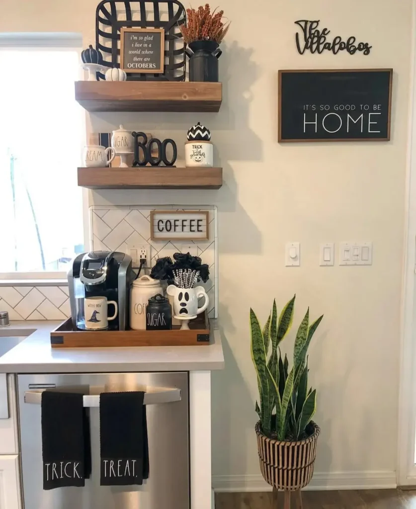 32 Cozy Fall Coffee Station Ideas to Warm Up Your Home smallhometours.com 1