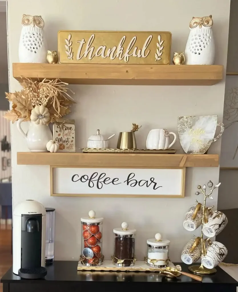 32 Cozy Fall Coffee Station Ideas to Warm Up Your Home smallhometours.com 12