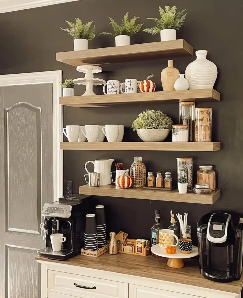 32 Cozy Fall Coffee Station Ideas to Warm Up Your Home smallhometours.com 4