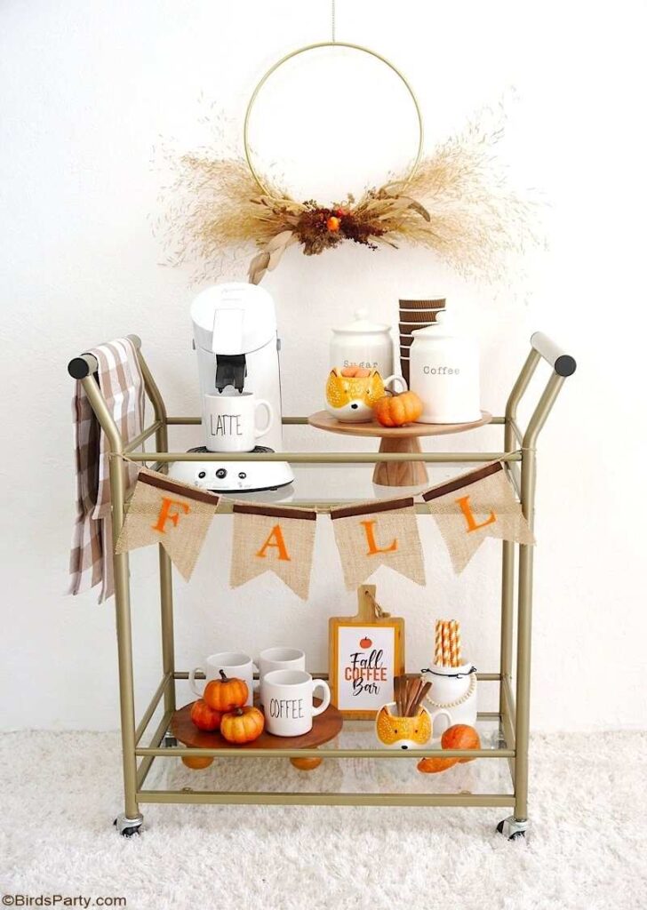 32 Cozy Fall Coffee Station Ideas to Warm Up Your Home smallhometours.com 7